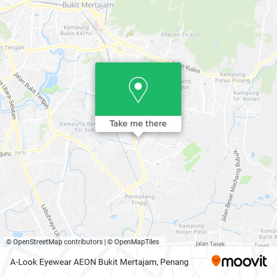 Peta A-Look Eyewear AEON Bukit Mertajam