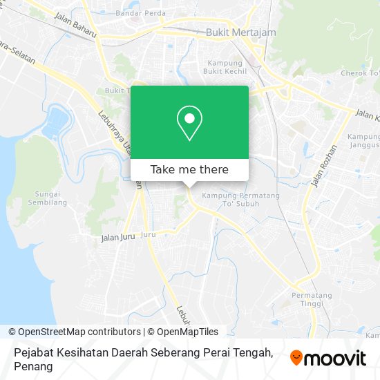 Pejabat Kesihatan Daerah Seberang Perai Tengah map