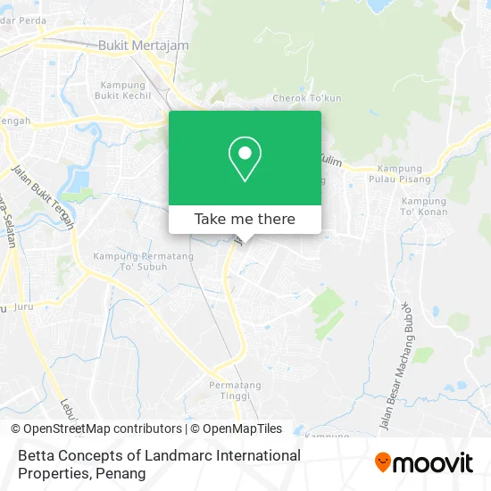 Betta Concepts of Landmarc International Properties map