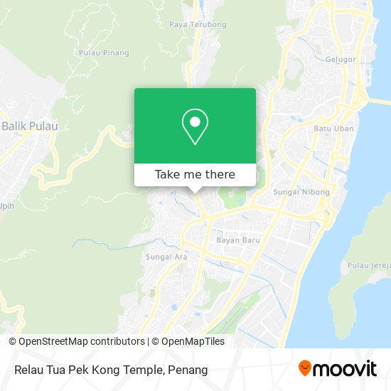 Peta Relau Tua Pek Kong Temple