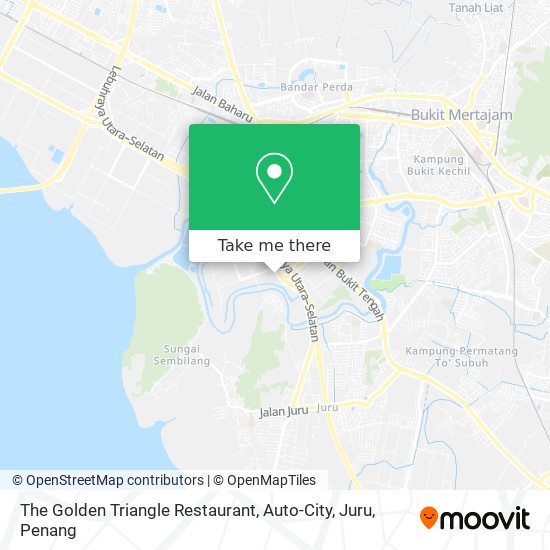 The Golden Triangle Restaurant, Auto-City, Juru map