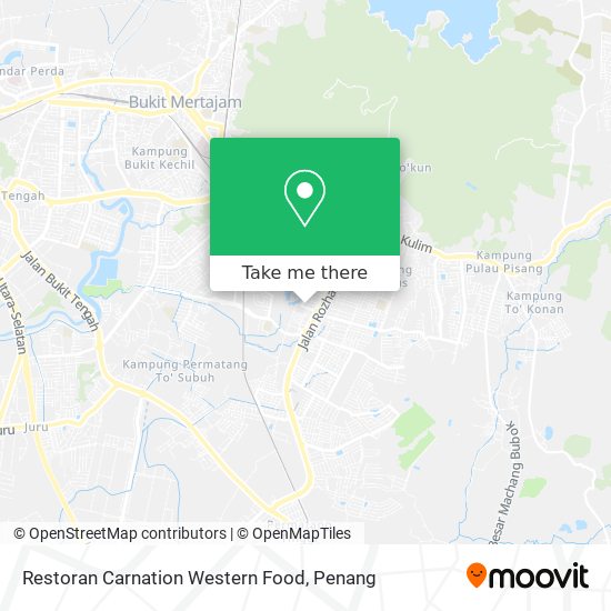 Peta Restoran Carnation Western Food