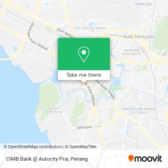 Peta CIMB Bank @ Autocity Prai