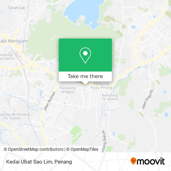Peta Kedai Ubat Sao Lim