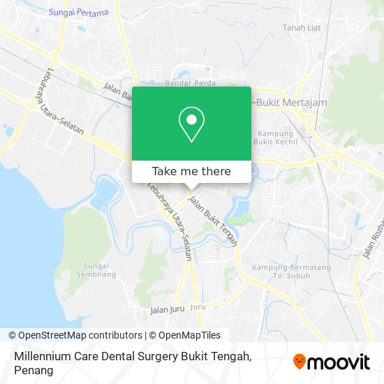 Peta Millennium Care Dental Surgery Bukit Tengah