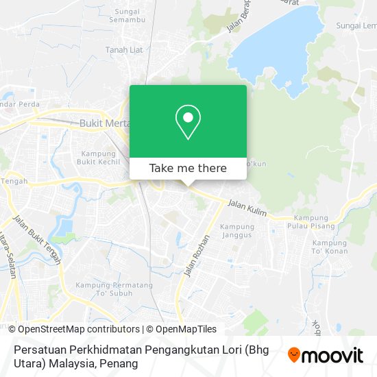 Persatuan Perkhidmatan Pengangkutan Lori (Bhg Utara) Malaysia map