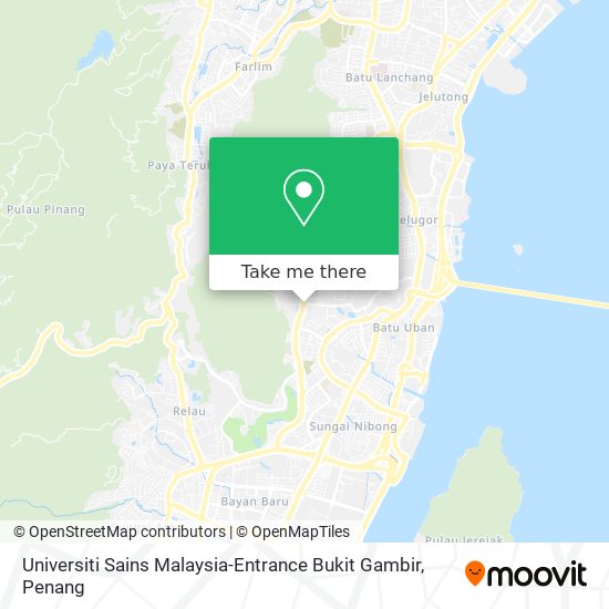Universiti Sains Malaysia-Entrance Bukit Gambir map
