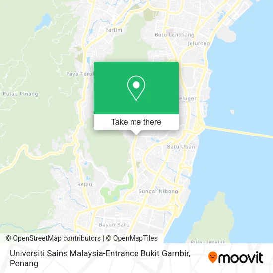 Universiti Sains Malaysia-Entrance Bukit Gambir map