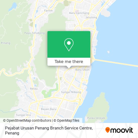 Pejabat Urusan Penang Branch Service Centre map