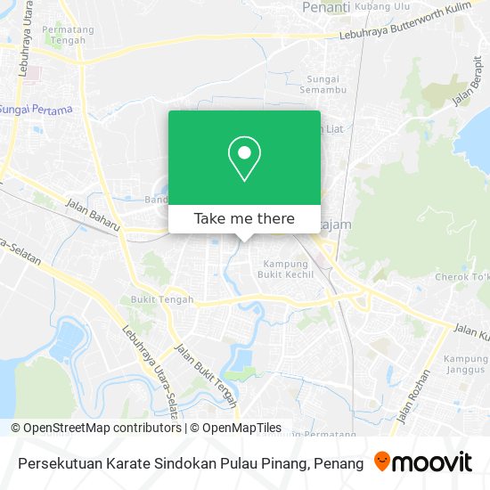 Peta Persekutuan Karate Sindokan Pulau Pinang