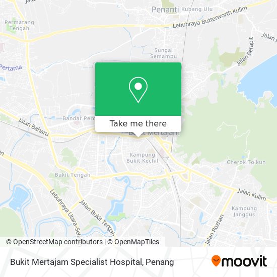 Peta Bukit Mertajam Specialist Hospital