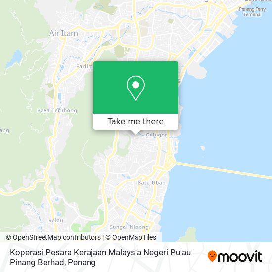 Peta Koperasi Pesara Kerajaan Malaysia Negeri Pulau Pinang Berhad