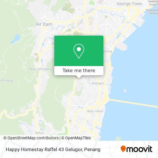 Happy Homestay Raffel 43 Gelugor map