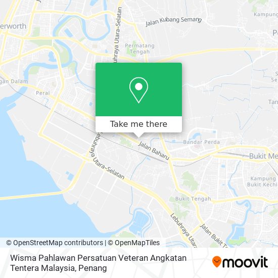Peta Wisma Pahlawan Persatuan Veteran Angkatan Tentera Malaysia