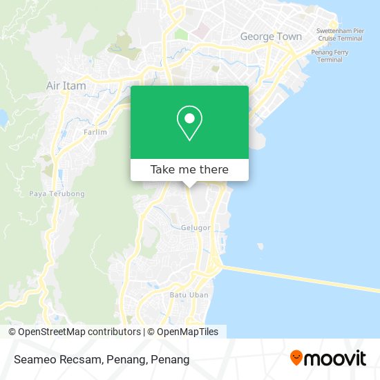 Seameo Recsam, Penang map