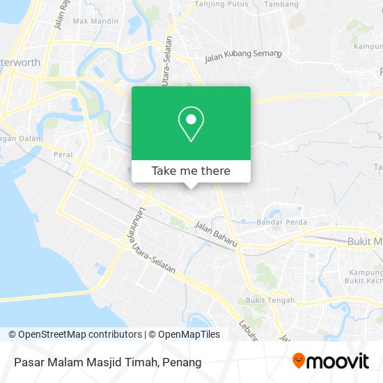 Peta Pasar Malam Masjid Timah