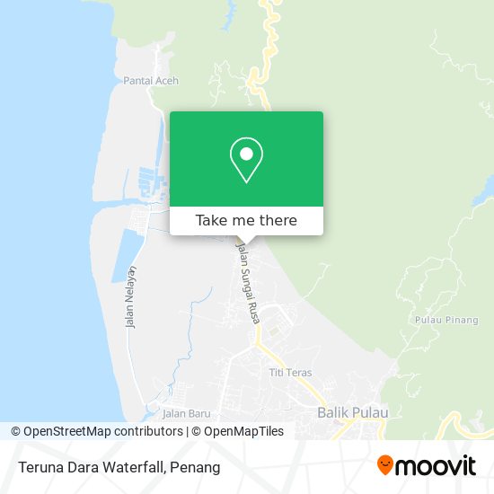 Teruna Dara Waterfall map