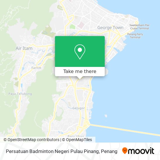 Peta Persatuan Badminton Negeri Pulau Pinang