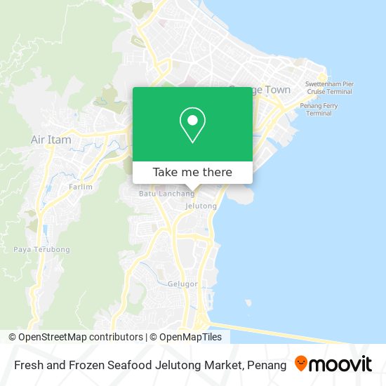 Fresh and Frozen Seafood Jelutong Market map
