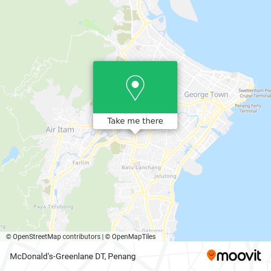 McDonald's-Greenlane DT map