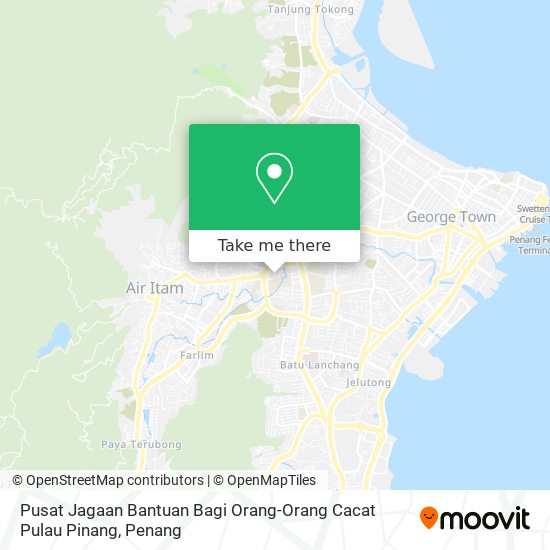 Peta Pusat Jagaan Bantuan Bagi Orang-Orang Cacat Pulau Pinang