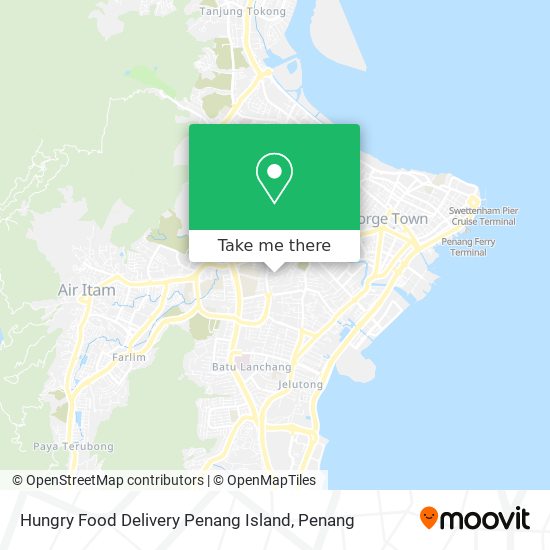 Hungry Food Delivery Penang Island map