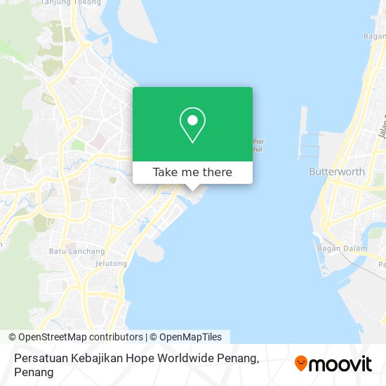 Persatuan Kebajikan Hope Worldwide Penang map