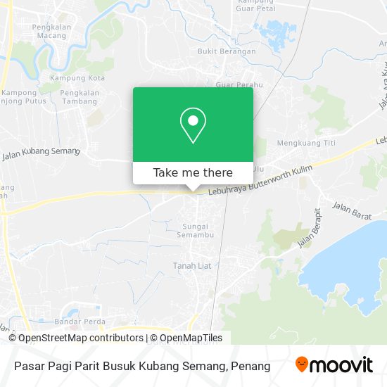 Peta Pasar Pagi Parit Busuk Kubang Semang