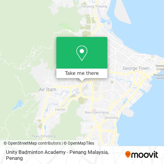 Unity Badminton Academy - Penang Malaysia map