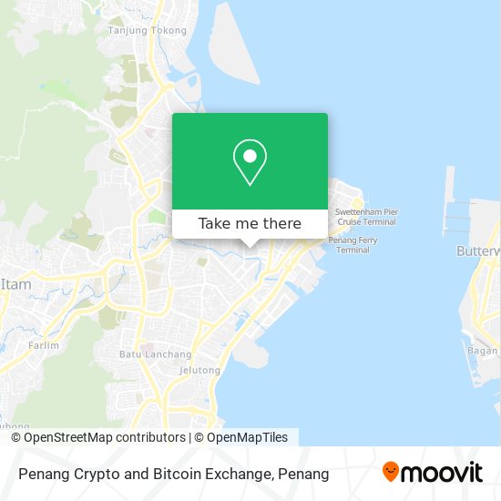 Penang Crypto and Bitcoin Exchange map