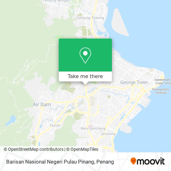 Barisan Nasional Negeri Pulau Pinang map