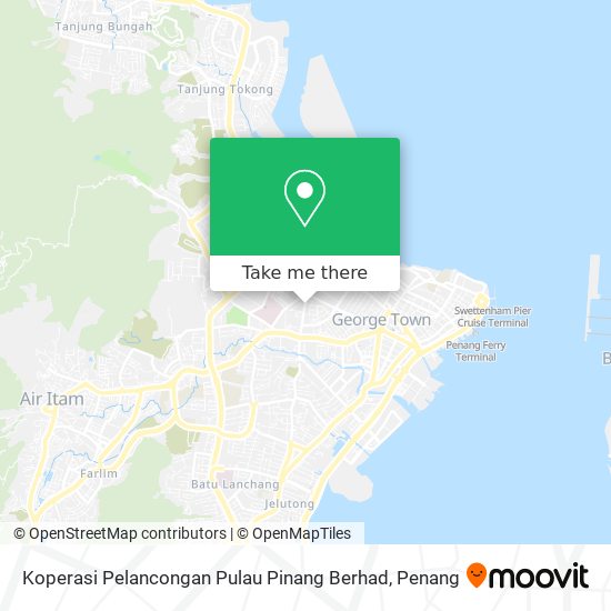 Peta Koperasi Pelancongan Pulau Pinang Berhad