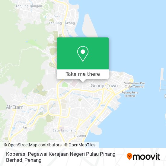 Peta Koperasi Pegawai Kerajaan Negeri Pulau Pinang Berhad