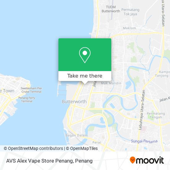 Peta AVS Alex Vape Store Penang