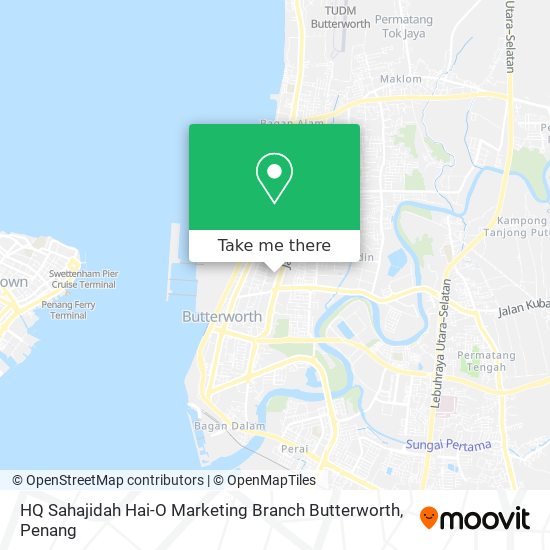 HQ Sahajidah Hai-O Marketing Branch Butterworth map