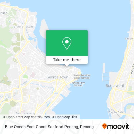 Blue Ocean East Coast Seafood Penang map