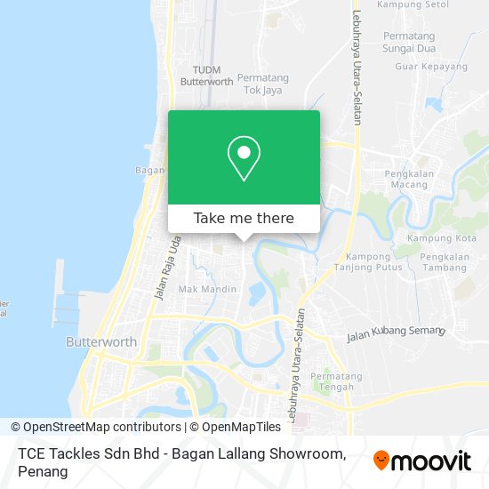 TCE Tackles Sdn Bhd - Bagan Lallang Showroom map