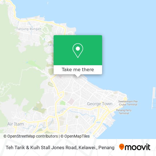 Peta Teh Tarik & Kuih Stall Jones Road, Kelawei.
