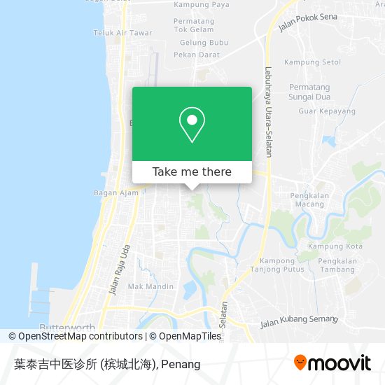 葉泰吉中医诊所 (槟城北海) map