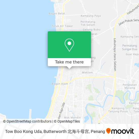 Peta Tow Boo Kong Uda, Butterworth 北海斗母宫