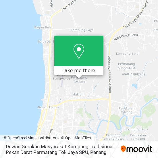 Dewan Gerakan Masyarakat Kampung Tradisional Pekan Darat Permatang Tok Jaya SPU map