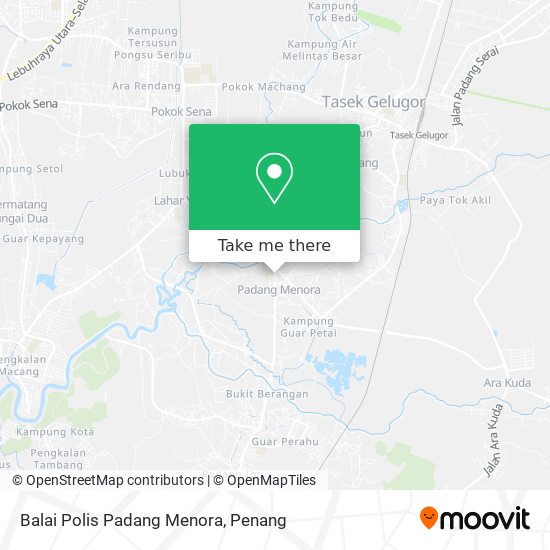 Balai Polis Padang Menora map