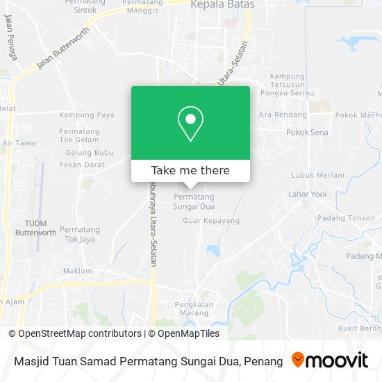 Peta Masjid Tuan Samad Permatang Sungai Dua