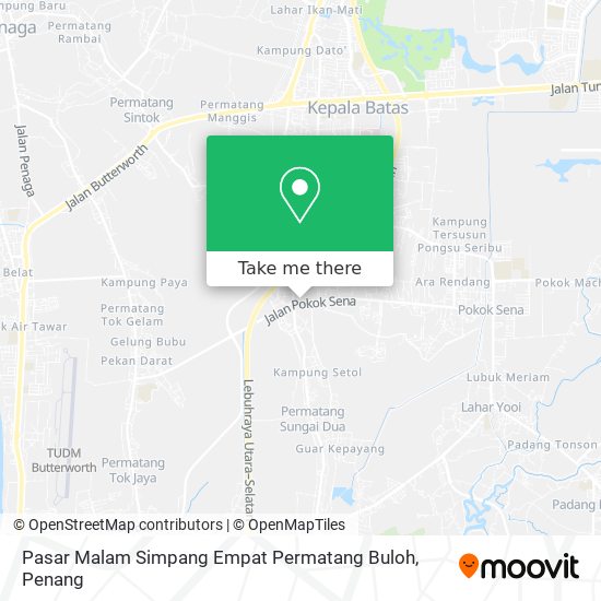 Peta Pasar Malam Simpang Empat Permatang Buloh