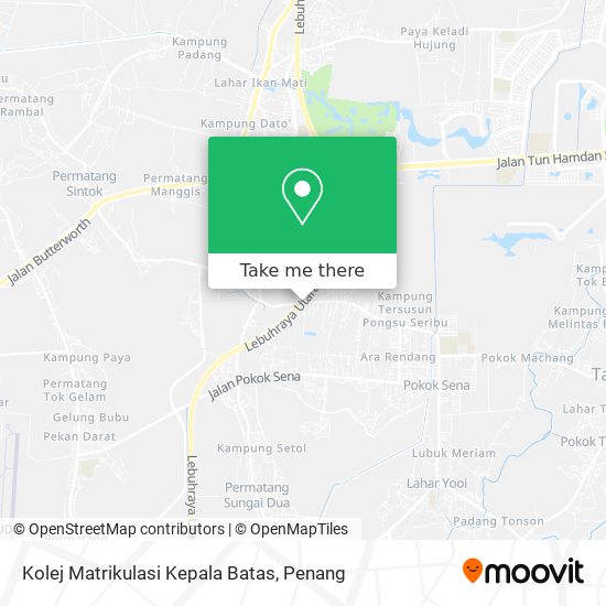 Kolej Matrikulasi Kepala Batas map