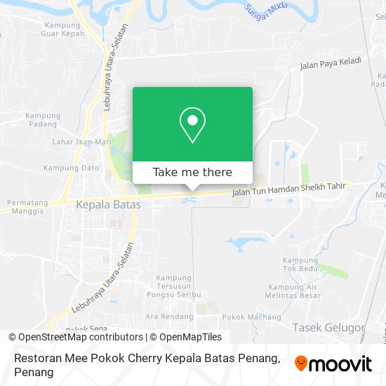 Peta Restoran Mee Pokok Cherry Kepala Batas Penang