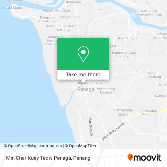 Min Char Kuey Teow Penaga map