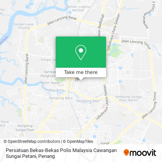 Persatuan Bekas-Bekas Polis Malaysia Cawangan Sungai Petani map