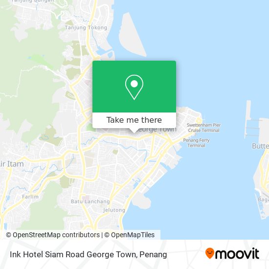 Ink Hotel Siam Road George Town map