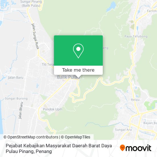 Peta Pejabat Kebajikan Masyarakat Daerah Barat Daya Pulau Pinang